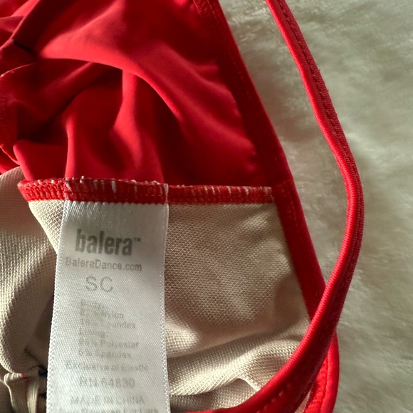 Balera Red Leotard Dancewear Small Child SC Gymnastics Dance 4/5 - Picture 3 of 3